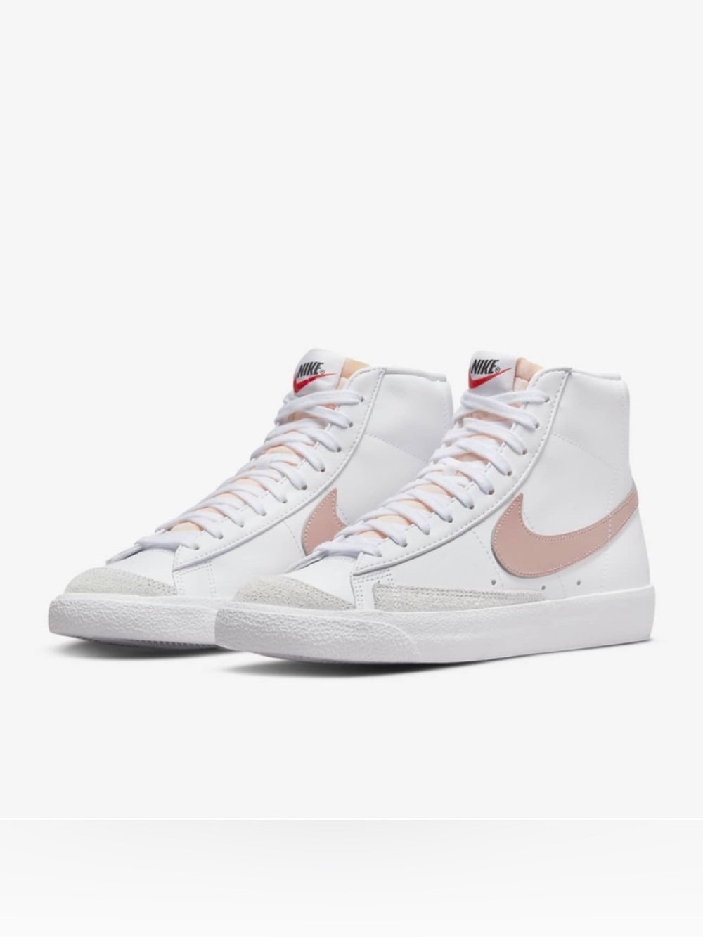 Nike Women’s Blazer Mid High Top - White & Light Pink